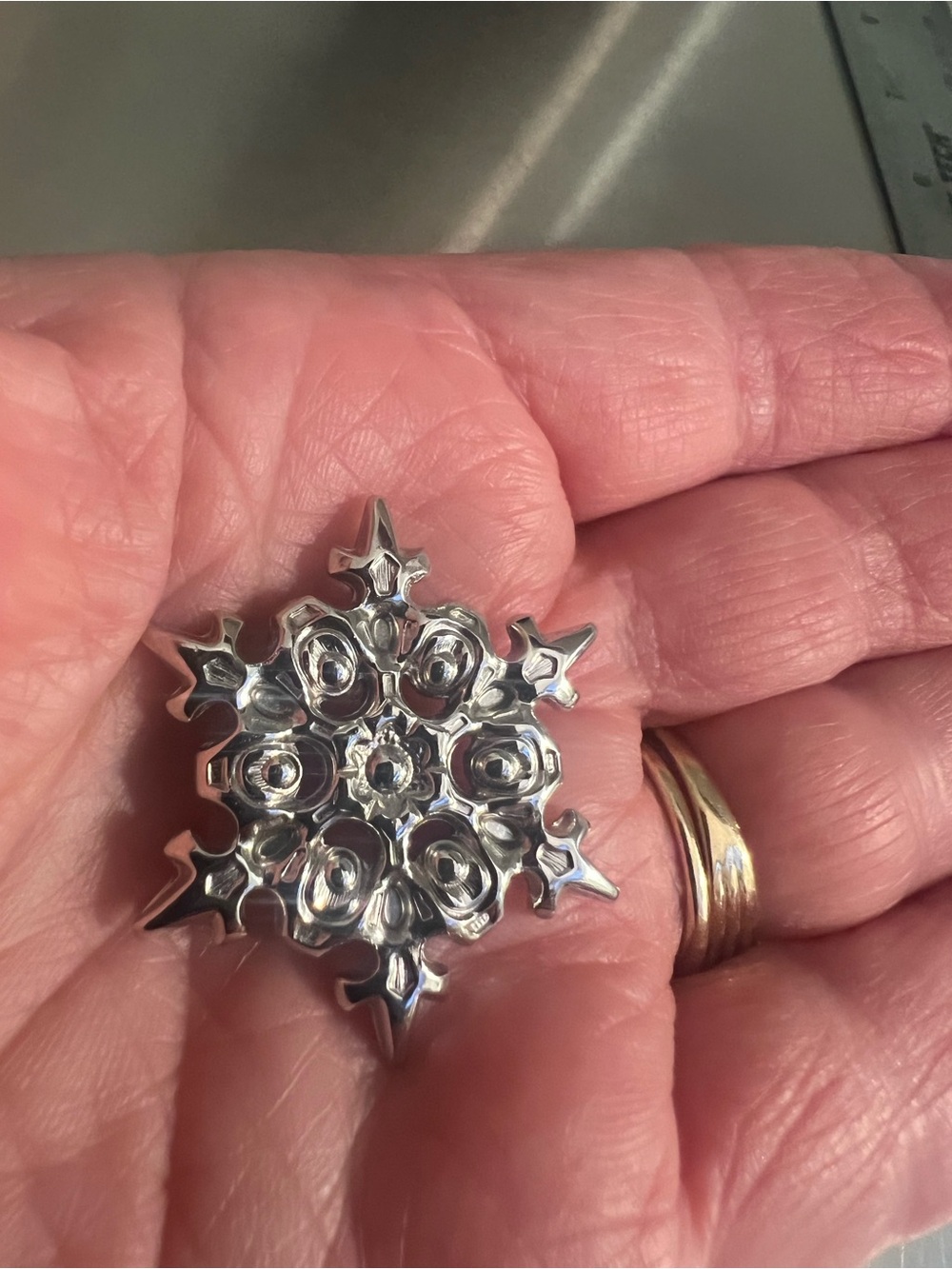 Sterling Silver Gorham 1984 Snowflake Pendant